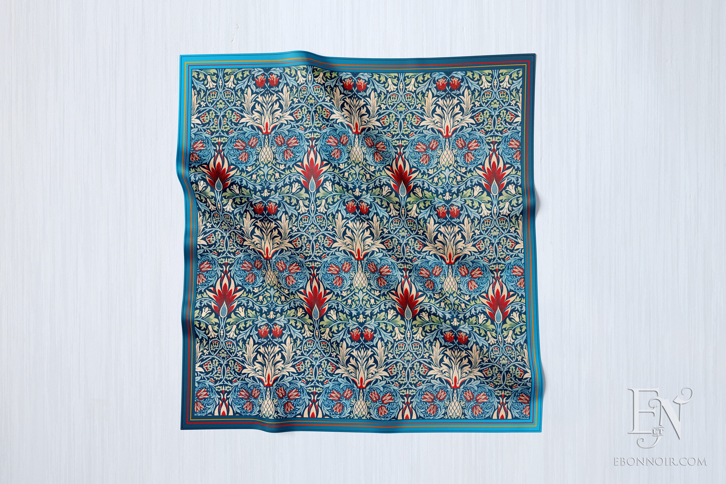 William Morris Snakehead Pattern Luxurious Square Scarf Etsy