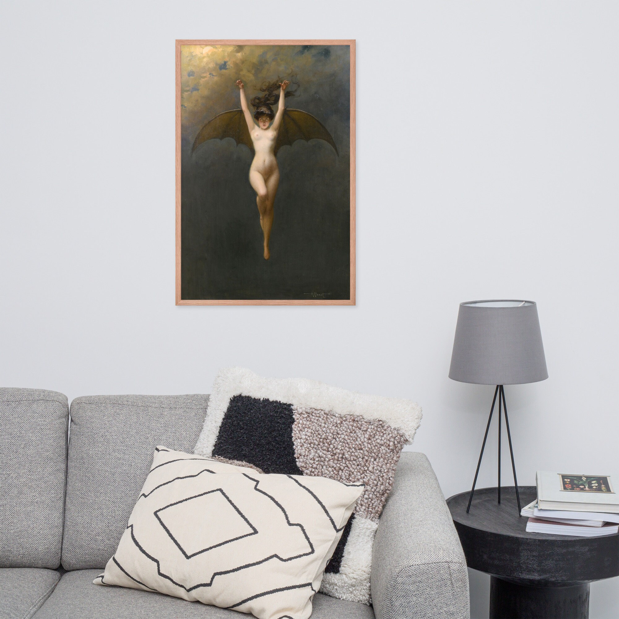 La Femme Chauve souris the Bat Woman By Albert Joseph Penot Framed 