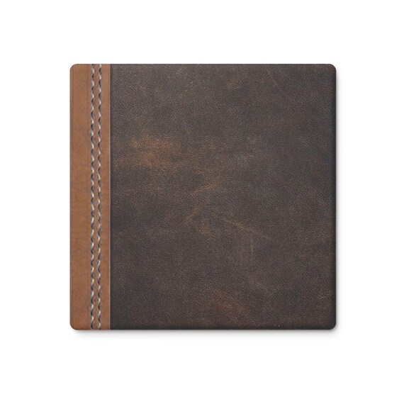 Coaster - Dragon - SET OF 2 - Leather or Stitched Cork Coaster - Dragon - SET OF 2 - Leather or Stitched Cork