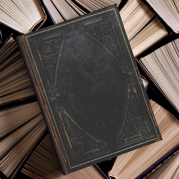 The Black Book, Dark Academia, bedrukt dagboek met harde kaft, gevoerd en 150 geperforeerde pagina's, 5,75 x 8 inch, geen leer!
