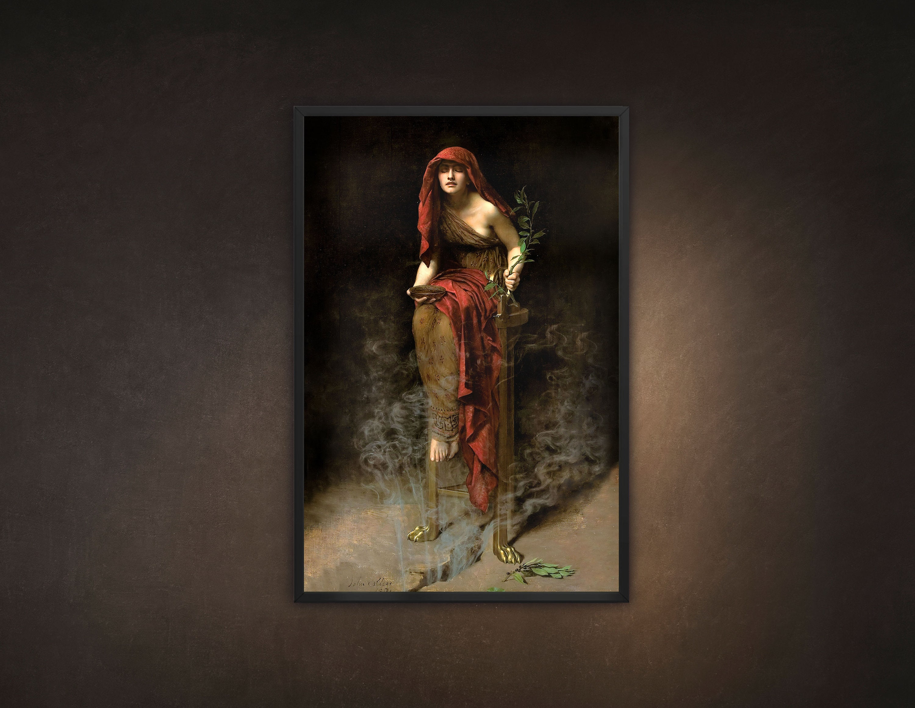 Priestess of Delphi, by John Collier, Framed Print, Available in