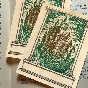 Fantasy Castle, Personalized Ex-Libris Bookplates, Crafted on Traditional Gummed Paper, 3in x 4in, Set of 30 image 5