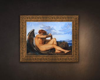Fallen Angel, Alexandre Cabanel, Lucifer, Framed Fine Art Print, Available in Multiple Sizes