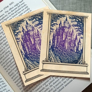 Fantasy Castle, Personalized Ex-Libris Bookplates, Crafted on Traditional Gummed Paper, 3in x 4in, Set of 30 image 6