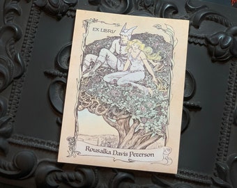 Fenian Cycle Irish Fairytale, Personalized Ex-Libris Bookplates, Crafted on Traditional Gummed Paper, 3in x 4in, Set of 30