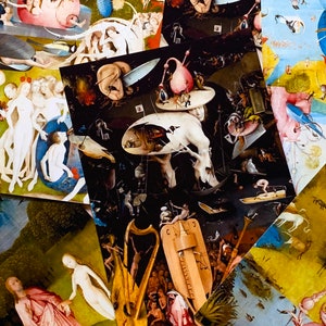 Garten der Lüste von Hieronymus Bosch, Postkarte/Grußkarte für Blumenliebhaber, 6 Designs, 12 Karten