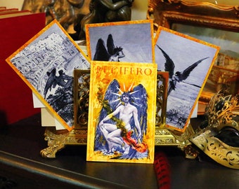 Lucifero by Gino De Bini, Postcard/Greeting Card Set, Exclusively Designed, 12 Designs, 12 Cards
