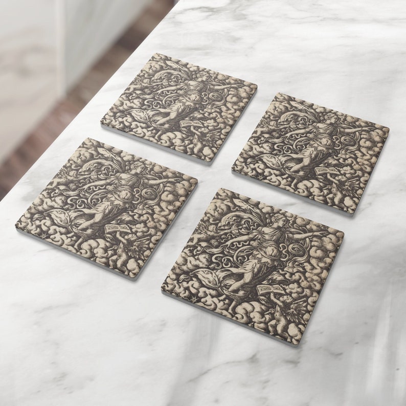 EbonNoir Musica by Virgil Solis Drink Coasters - Thumbnail 3
