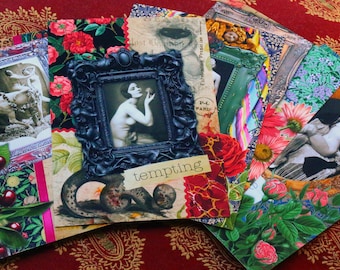 Victorian Boudoir Racy Postcard/Greeting Card Set, Exclusively Designed, 6 Designs, 12 Cards