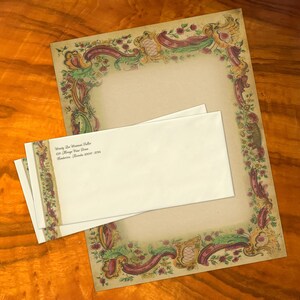 Wildfell Hall, Luxurious Handcrafted Stationery Set for Letter Writing, Personalized, 12 Sheets/10 Envelopes