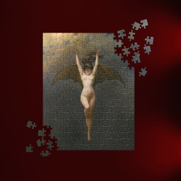The Bat Woman by Albert Joseph Penot (La Femme Chauve-Souris) Jigsaw Puzzle, Available in 252 Pieces and 520 Pieces