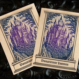 Fantasy Castle, Personalized Ex-Libris Bookplates, Crafted on Traditional Gummed Paper, 3in x 4in, Set of 30 image 7