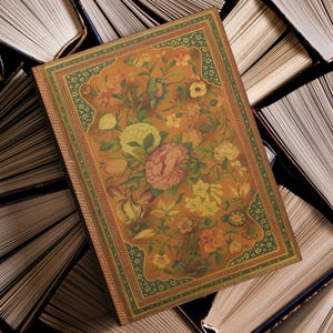 Persian Laquer, Dark Academia, Hardcover Lined Journal With 150 Perforated Pages