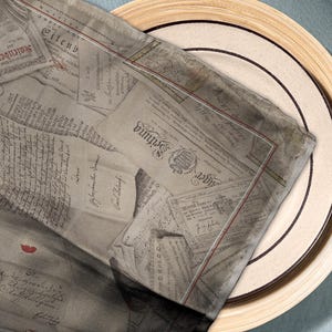 Cartas manuscritas, añade un toque vintage a tu mesa, 50,8 cm x 50,8 cm (20 x 20 pulgadas), juego de 4 servilletas de tela