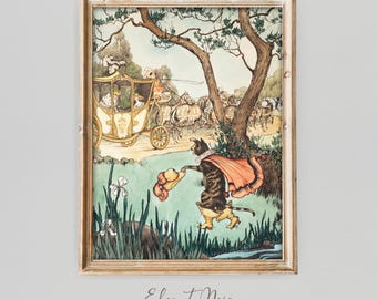 Puss in Boots Illustration by Elizabeth Tyler (1921) | Fairytale Vintage Room Decor | Printable Art | DIGITAL DOWNLOAD
