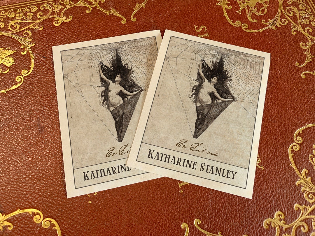 Arachne Personalized Erotic Ex libris Bookplates Crafted On 