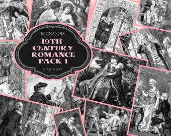 27 Vector EPS's of 19th Century Romance, Pack I, 1890s