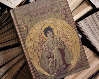 Edgar Allan Poe de raaf bedrukt dagboek met harde kaft, gevoerd en 150 geperforeerde pagina's, 5,75 x 8 inch, geen leer!