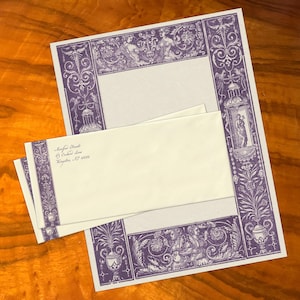 Otranto, lujoso juego de papelería hecho a mano para escribir cartas, personalizado, 12 hojas/10 sobres