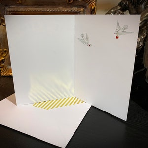 Victorian Valentine's Day Greeting Card, Love From Afar, for Friends and Family, with Elegant Gold Foil Envelope image 5