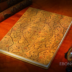 Zahra, Arabic Artistry, Gilt and Prismatic Accents Embellished Journal with Elastic Band Closure, Lined, Paperblanks, 9in x 7in