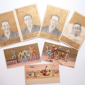 Lot von 12 Original viktorianischen Postkarten, verschiedene Größen, Sammlerstück, in ausgezeichnetem Zustand