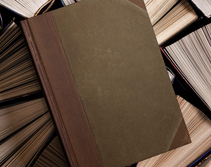 Old Ledger, Dark Academia Printed Hardcover Lined Journal With 150 Perforated Pages, 5.75in x 8in, Not Leather!