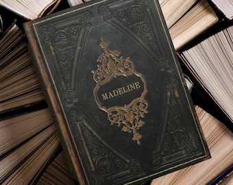 Dark Poetry Personalized Gothic Printed Hardcover Lined Journal With 150 Perforated Pages, 5.75in x 8in, Not Leather!