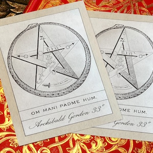 Ouroboros, ex libris personalizzati, realizzati su carta gommata tradizionale, 3 x 4 pollici, set di 30