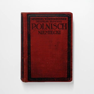 Dutch and Polish Vintage Dictionary, Neufelds Worterbucher, Peter Parylak, c1917 image 1