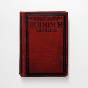 Dutch and Polish Vintage Dictionary, Neufelds Worterbucher, Peter Parylak, c1917