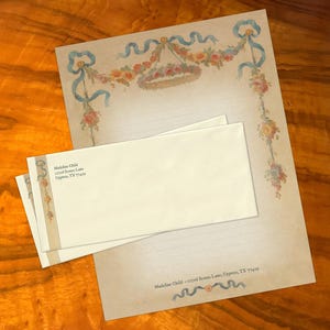 Fontenay, Lujoso Set de Papelería Artesanal para Escritura de Cartas, Personalizado, 12 Hojas/10 Sobres