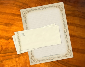 Chatterley, Luxurious Handcrafted Stationery Set for Letter Writing, Personalized, 12 Sheets/10 Envelopes