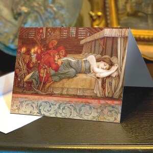 Sneeuwklokje en de zeven kleine mannen van John Dickson Batten, set wenskaarten, met witte enveloppen, 5 x 7 inch