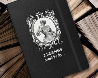 Si estas páginas pudieran hablar Cuaderno/diario/libro de ideas de tapa dura inspirado en la época victoriana, forrado, disponible en varios colores