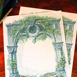 Church Window, Luxurious Christian Stationery, Personalized and Handcrafted, 12 Sheets/10 Envelopes, Available in Two Colors image 5