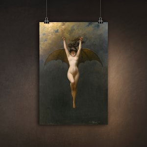 Albert Joseph Pénot, La Femme Chauve-Souris (The Bat Woman), Museum-quality Matte Poster Print, Available in Multiple Sizes