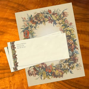 Tulip Mania, lujoso juego de papelería hecho a mano para escribir cartas, personalizado, 12 hojas/10 sobres
