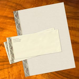 Bennet, Luxurious Handcrafted Stationery Set for Letter Writing, Personalized, 12 Sheets/10 Envelopes