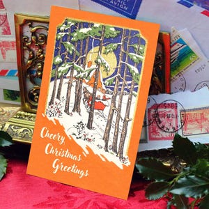 Felicitación navideña alegre, juego de postales navideñas victorianas, 4 x 6 pulgadas, juego de 12