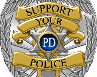 Police Support Decal Law Enforcement Badge LE Car Truck SUV Vinyl Window Sticker Police Support Decal Law Enforcement Badge LE Car Truck SUV Vinyl Window Sticker