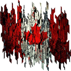 Calcomanía de la bandera canadiense en peligro, calcomanía de la bandera canadiense a todo color, pegatina de la bandera de Canadá, pegatina de la computadora portátil de la bandera de Texas, calcomanía de vinilo, pegatina de vinilo
