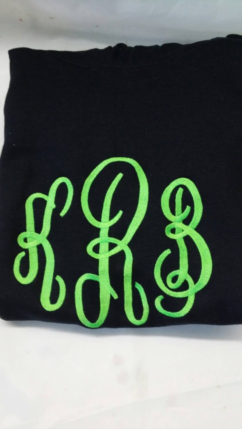 Embroidered Monogram hoodies embroidered hoodies | Etsy
