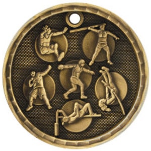 Track and Field medals, engraved medals, Gold Track and Field medal, silver Track and Field medal, bronze Track and Field medal
