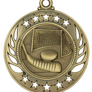 Hockey medal, gold hockey medal, silver hockey medal, bronze hockey medal, sport medals, engraved medals with neck ribbons