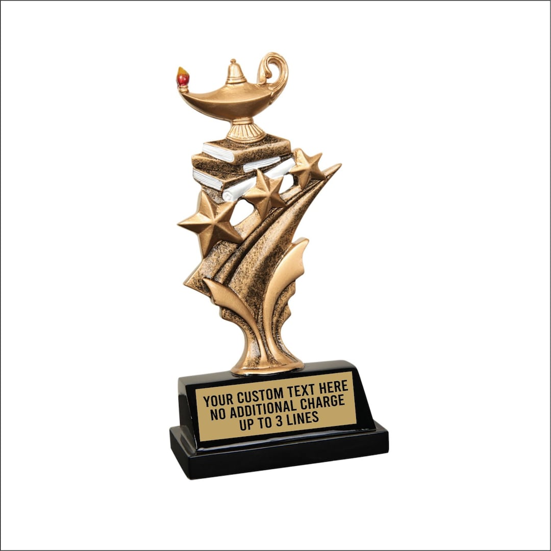 Lamp of Learning Award Lamp of Knowledge Trophy Education Etsy