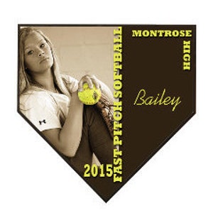 10 X 10 home plate plaque, Baseball home plate plaque, personalized sport plaque, softball award, baseball award, record breaker award