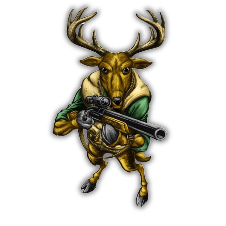 Deer Hunting Decal - Weatherproof Vinyl Sticker for Cars, Walls & More ...