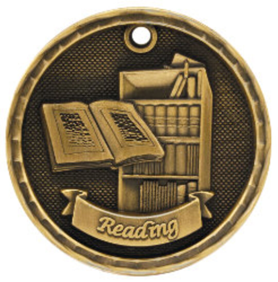 Medalla de lectura medallas grabadas con cintas de cuello - Etsy España Medalla de lectura medallas grabadas con cintas de cuello - Etsy España