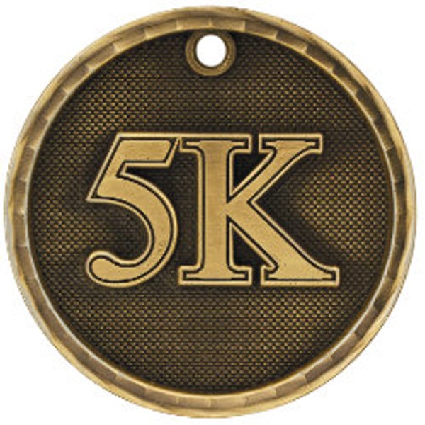 5k medals, engraved medals with neck ribbons, Gold 5k award, Track medal, Marathon medal, Running  award medals, 3d 5k medal